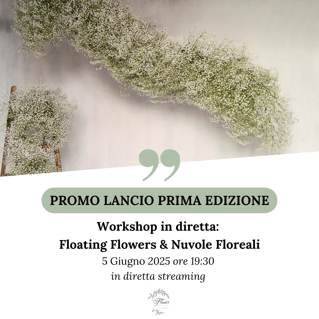 Floating Flowers & Nuvole Floreali: Workshop in diretta