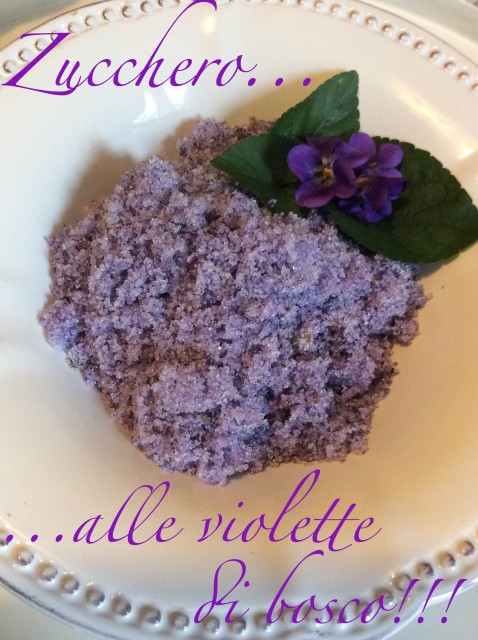 ricetta zucchero alle violette