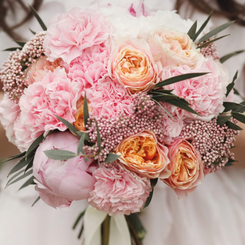 bouquet sposa peonie e rose