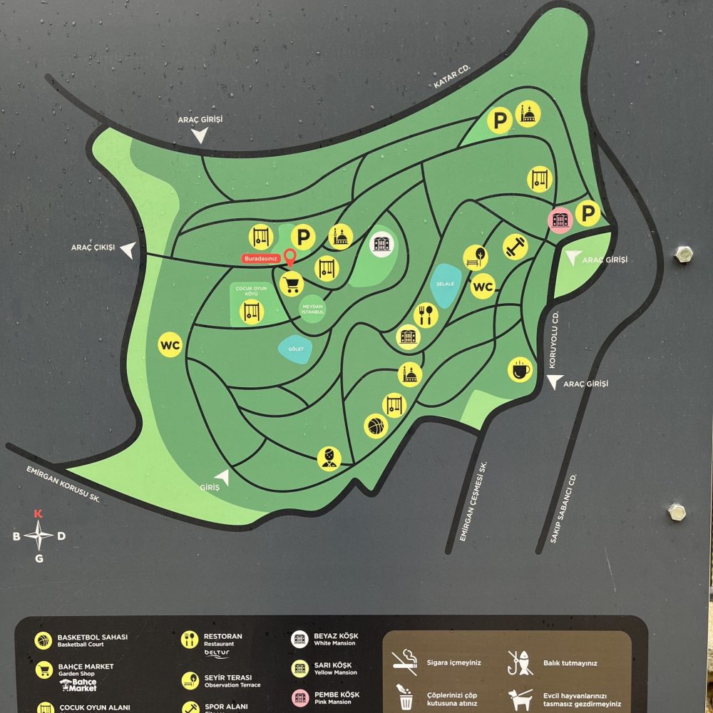 mappa parco emirgan 2022